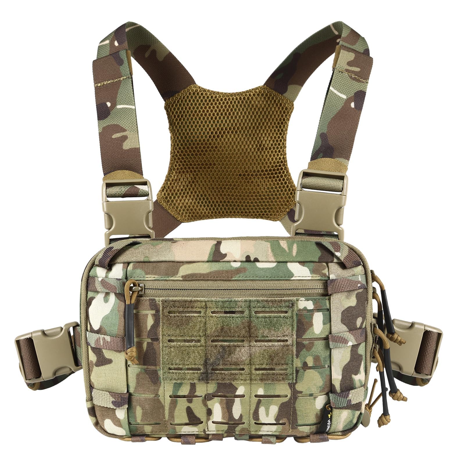 VOTAGOO Tactical EDC Chest Bag 2L Utility Molle Chest Rig Pouch with CCW Compartment Adjustable Strap Outdoor