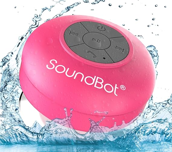 SoundBot SB510 Bluetooth Wireless Shower Speaker (Pink