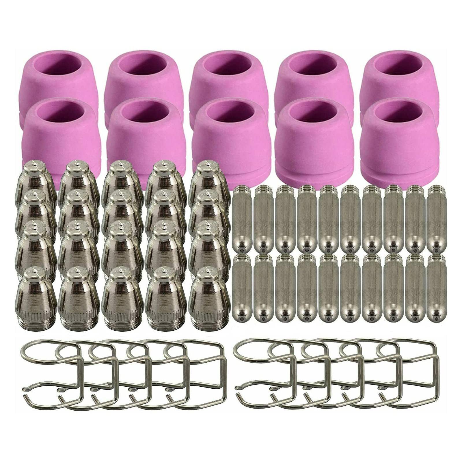 Susemse 60 Pcs Plasma Cutter Torch Consumables Ag-60 Sg-55 Wsd-P60 Kits Tips Electrode Nozzles Accessories For Cut50 Cut60 Cut50p P-60