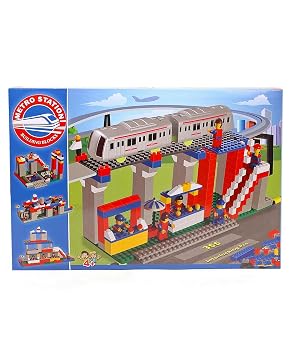PEZYOX Metro Station Building Block Set Kids - 355 Pieces