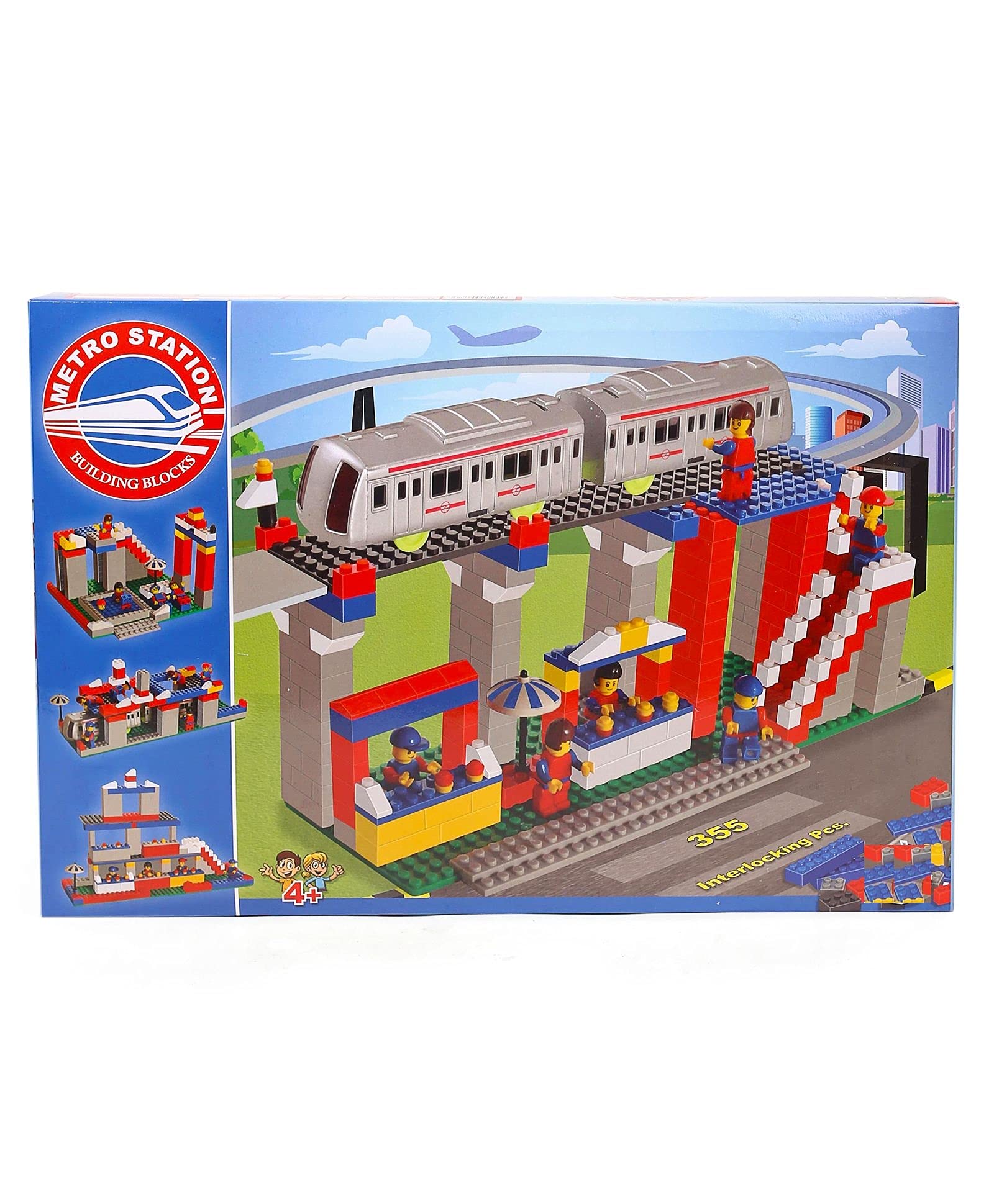 PEZYOX Metro Station Building Block Set Kids - 355 Pieces-image-32