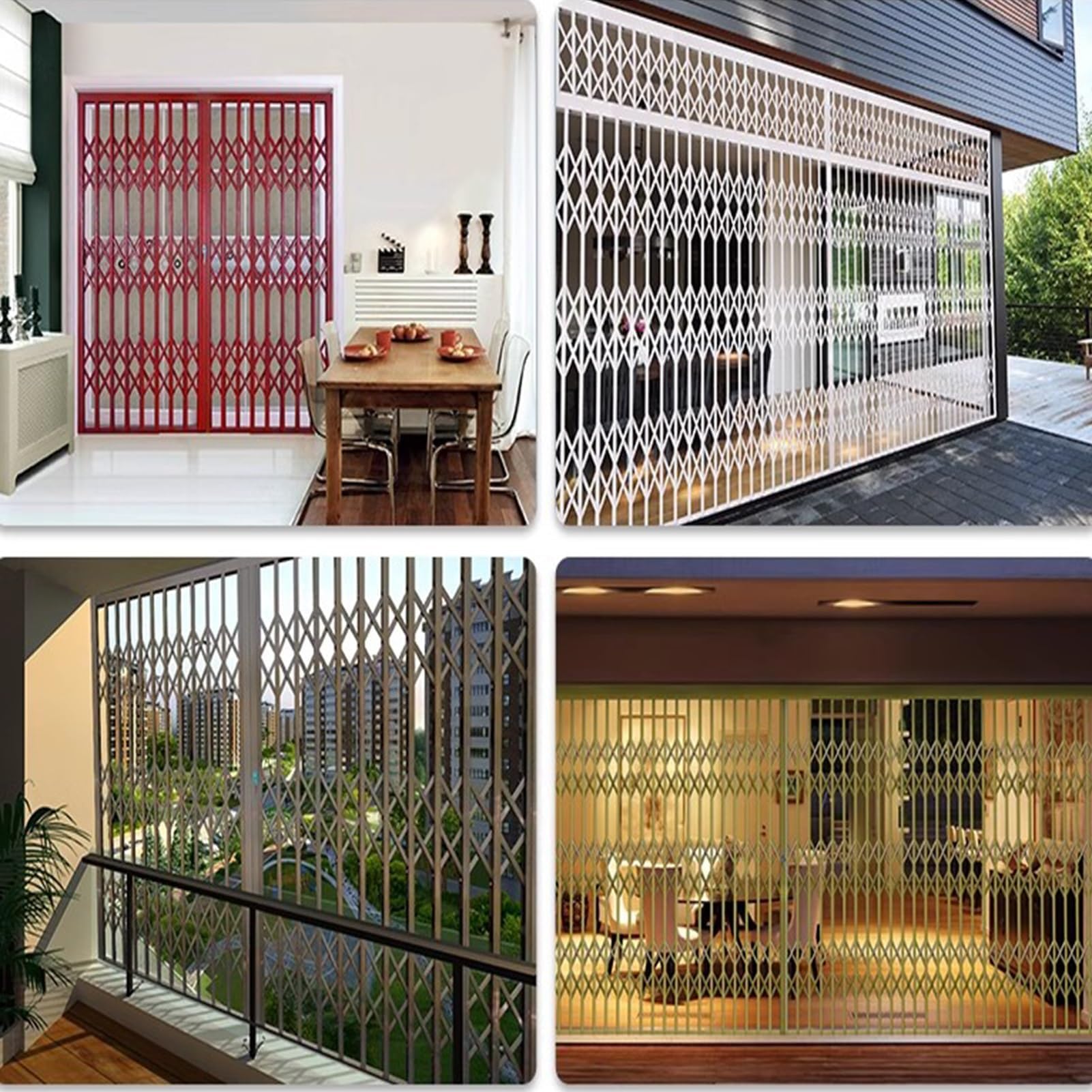 Protectores de seguridad retráctiles para ventanas con bloqueo antirrobo, barra de ventana resistente, puerta de protección de empuje y tracción automática para seguridad del hogar y la oficina
