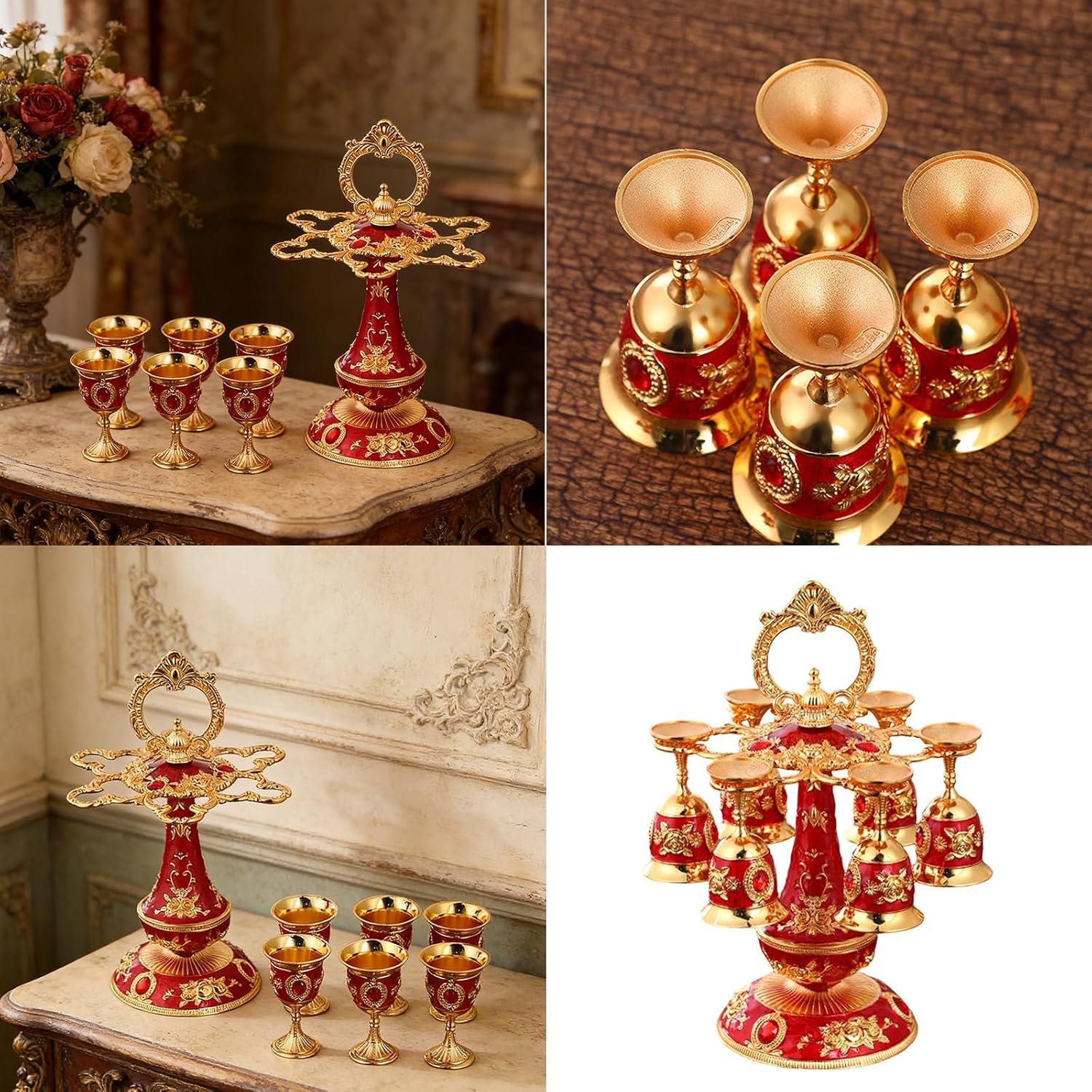 Unique Hammered Finish Beverage Container Wine Goblet Set Housewarming Gift Elegant Embossed Drinkware Elegant Wine Accessories