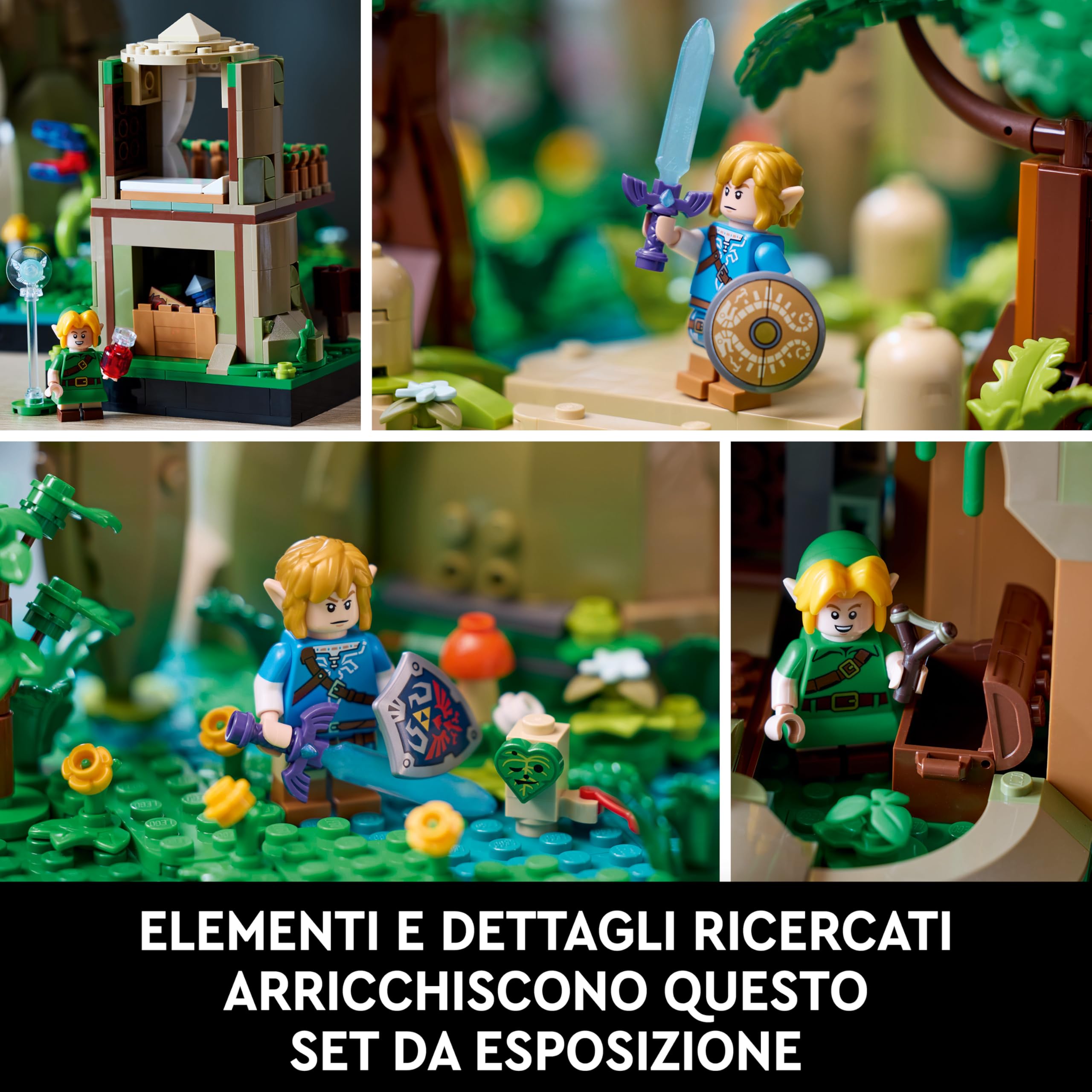LEGO The Legend of Zelda Grande Albero Deku 2-in-1 - Set da Esposizione e da Collezione con la Principessa Zelda e 3 Minifigure di Link - Costruzioni per Adulti - Idea Regalo Fan de Videogiochi 77092