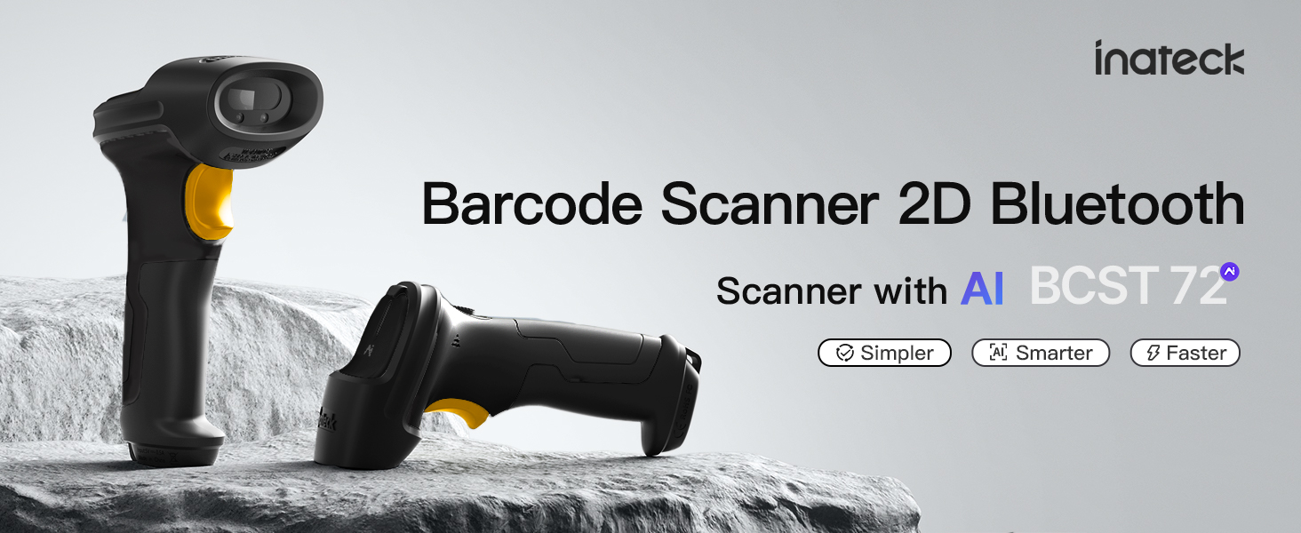 BCST-560B Inateck Barcode Scanner Kabellose, QR Code Scanner Mit Smart Base 1d 2d Bluetooth 2 4g Usb 3 In 1 Konnektivitat Kompatibel BCST-560B Inateck Barcode Scanner Kabellose, QR Code Scanner Mit Smart Base 1d 2d Bluetooth 2 4g Usb 3 In 1 Konnektivitat Kompatibel