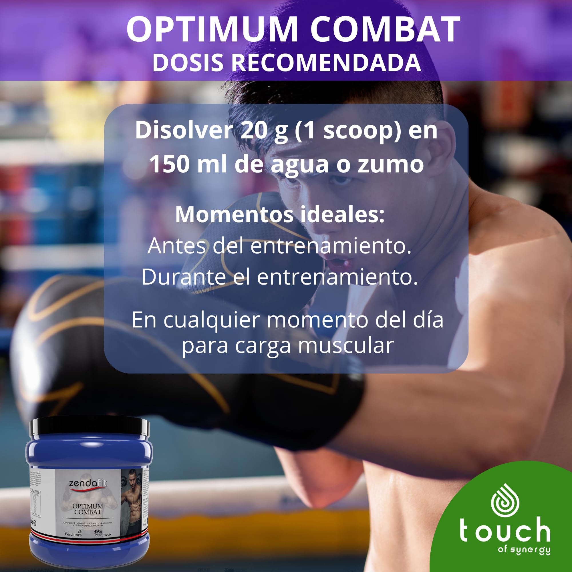 ZENDAFIT - Optimum Combat - 480 Gramos - Fórmula Inmunitaria con Vitamina C, Zinc, Equinácea y Propóleo - Refuerza las Defensas Naturales y la Salud Respiratoria
