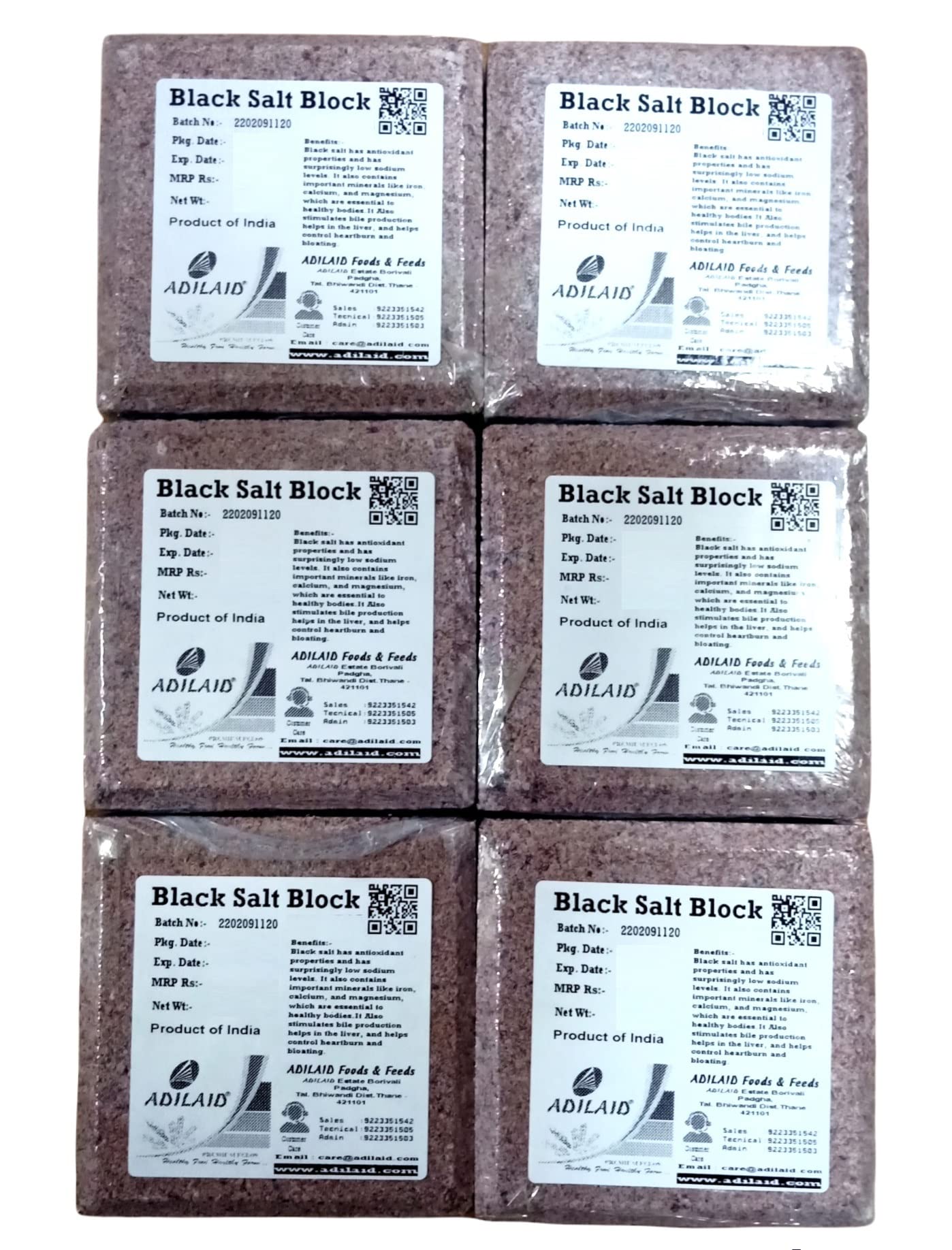 ADILAID Premium Black Salt Licks Block for Goat & Sheep (Pack of 6 Block) 800 GMS Each (B09S6KP8Q7) Amazon Price History, Amazon Price Tracker