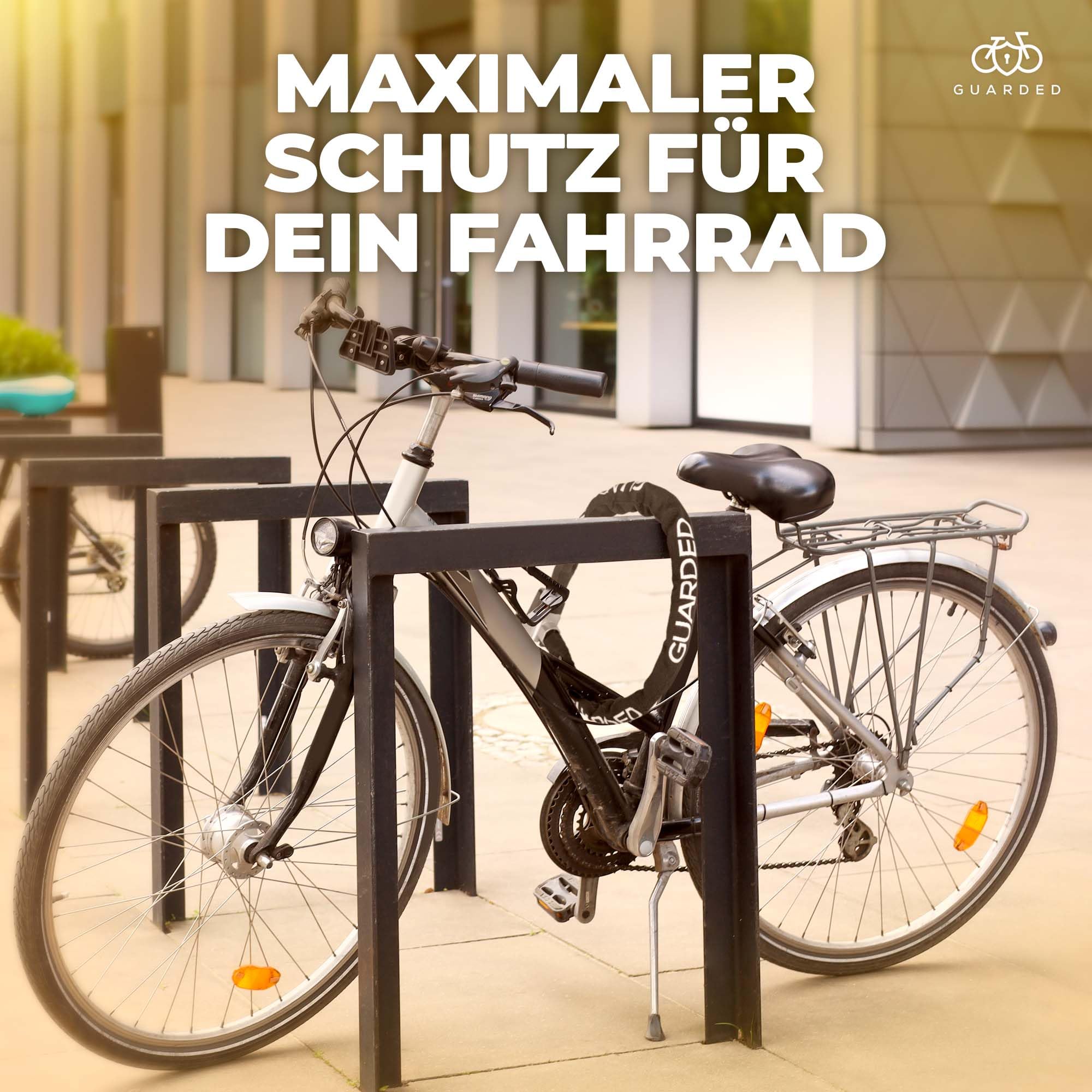 High-Safety 8mm Steel Chain Anti-Theft Key Lock For E Scooter E Bike City Scooter Motorcycle - View #2