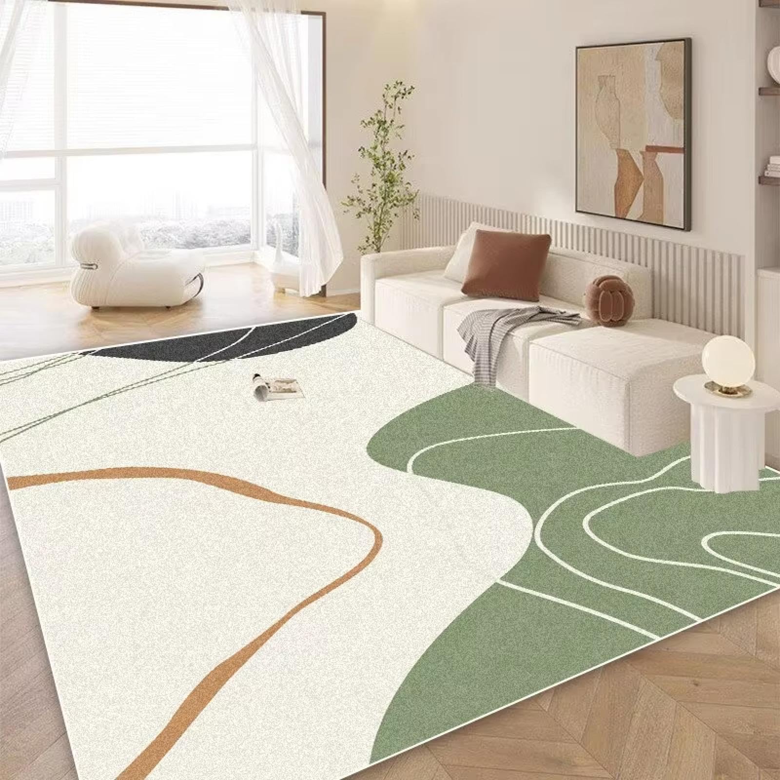 Tapis de salon crème antidérapant fini les glissades tapis lavable