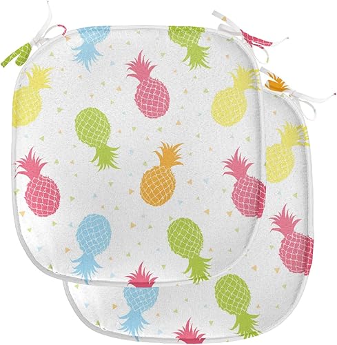 Vista 362 de Lunarable Orient - Cojín de asiento para silla, curlicues florales orientales con elementos artísticos venecianos, hojas de follaje, damasco a