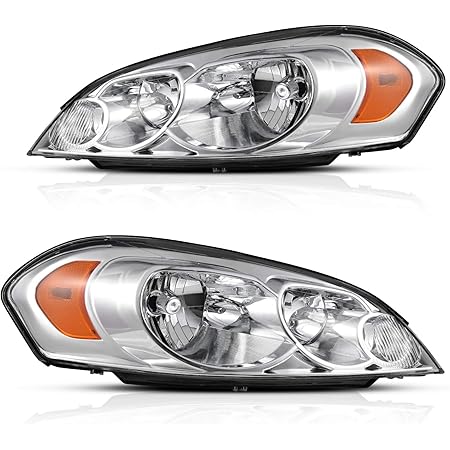 Passenger Side Headlight For 2006-2013 Chevy Impala & 06-07 Monte Carlo - CROSSDESIGN Chrome