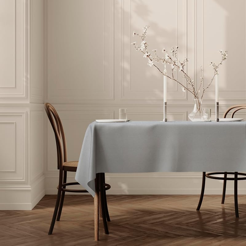 Home Direct extra nagy téglalap alakú szövet asztalterítő 150x250cm világosszürke