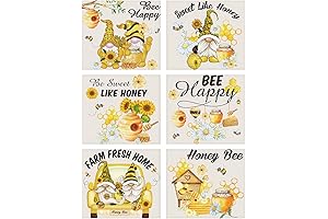 Honey Bee Summer Placemats Set of 6 Spring Placemats
