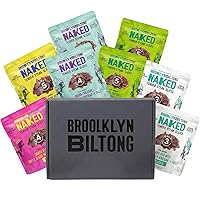 Vista 15 de Brooklyn Biltong Steakhouse, rebanadas tiernas de ajo desnudo (2 onzas, paquete de 2), bocadillos de proteína de carne alimentada con pasto, 1.13 oz