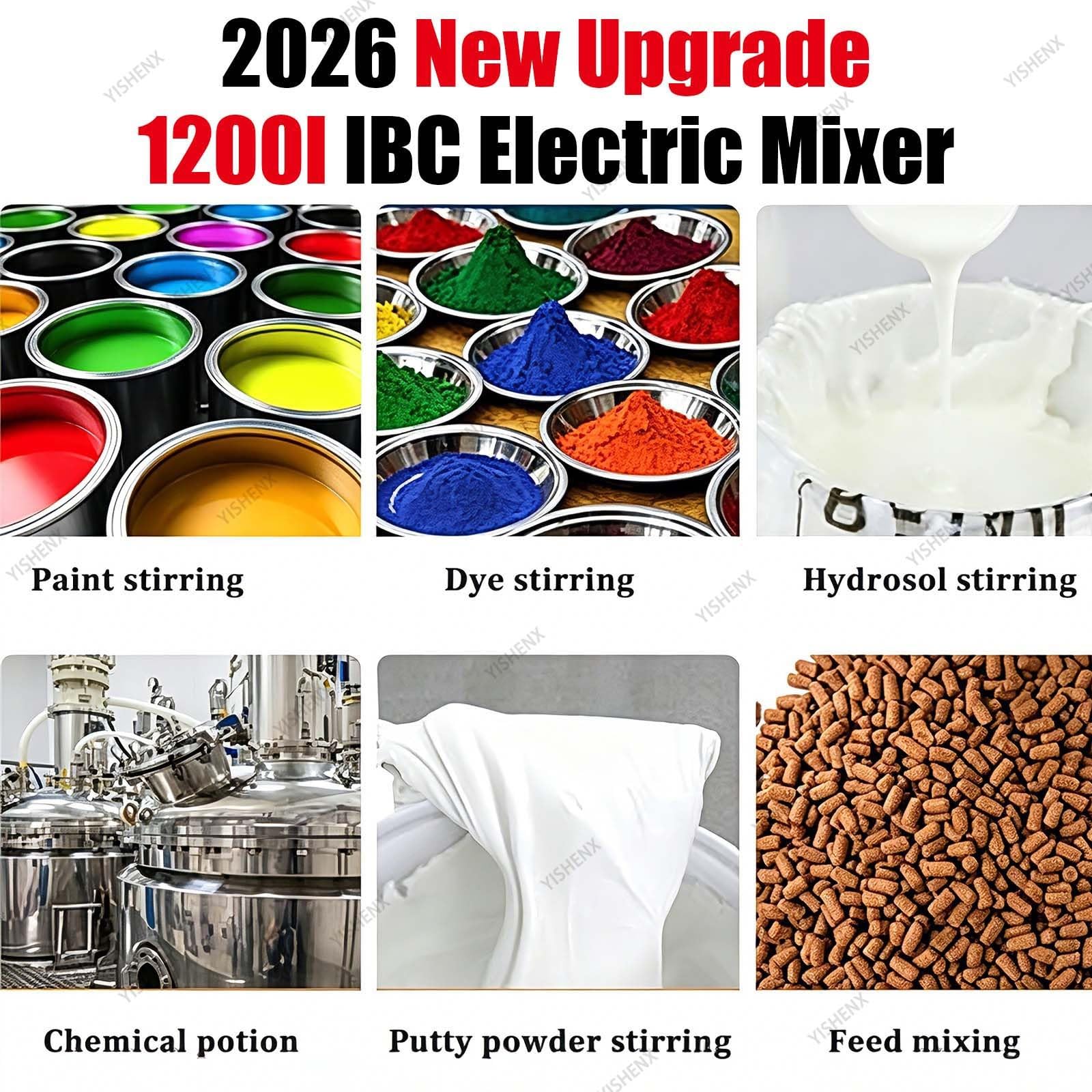 Mezcladora Eléctrica IBC De 1000 L NuEVA Versión Mejorada, Para 0-1200L