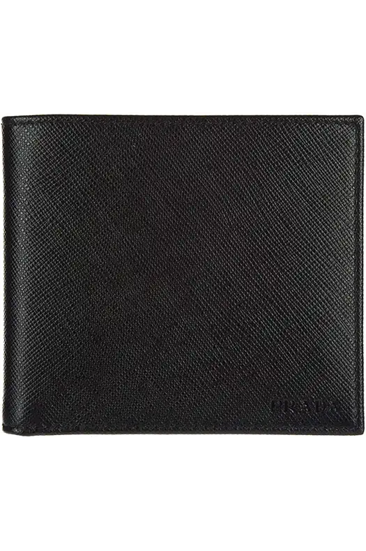 Prada Portaf. Orizzontale Saffiano Cuir Leather Nero Black...