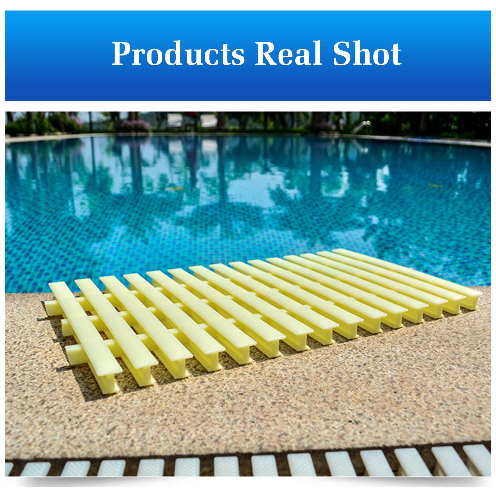 Griglia di Troppo Pieno per Scarico Piscina componibile - Griglia di drenaggio per Esterni per patii, marciapiedi, fattorie e Bordi di Case (20x100 cm, Confezione da 15)