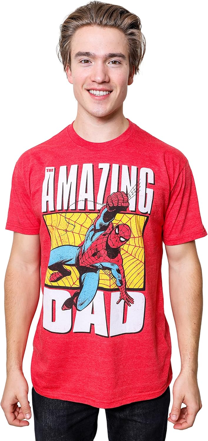Marvel Spiderman Spider-Man Amazing Dad Adult T-Shirt - Image 5