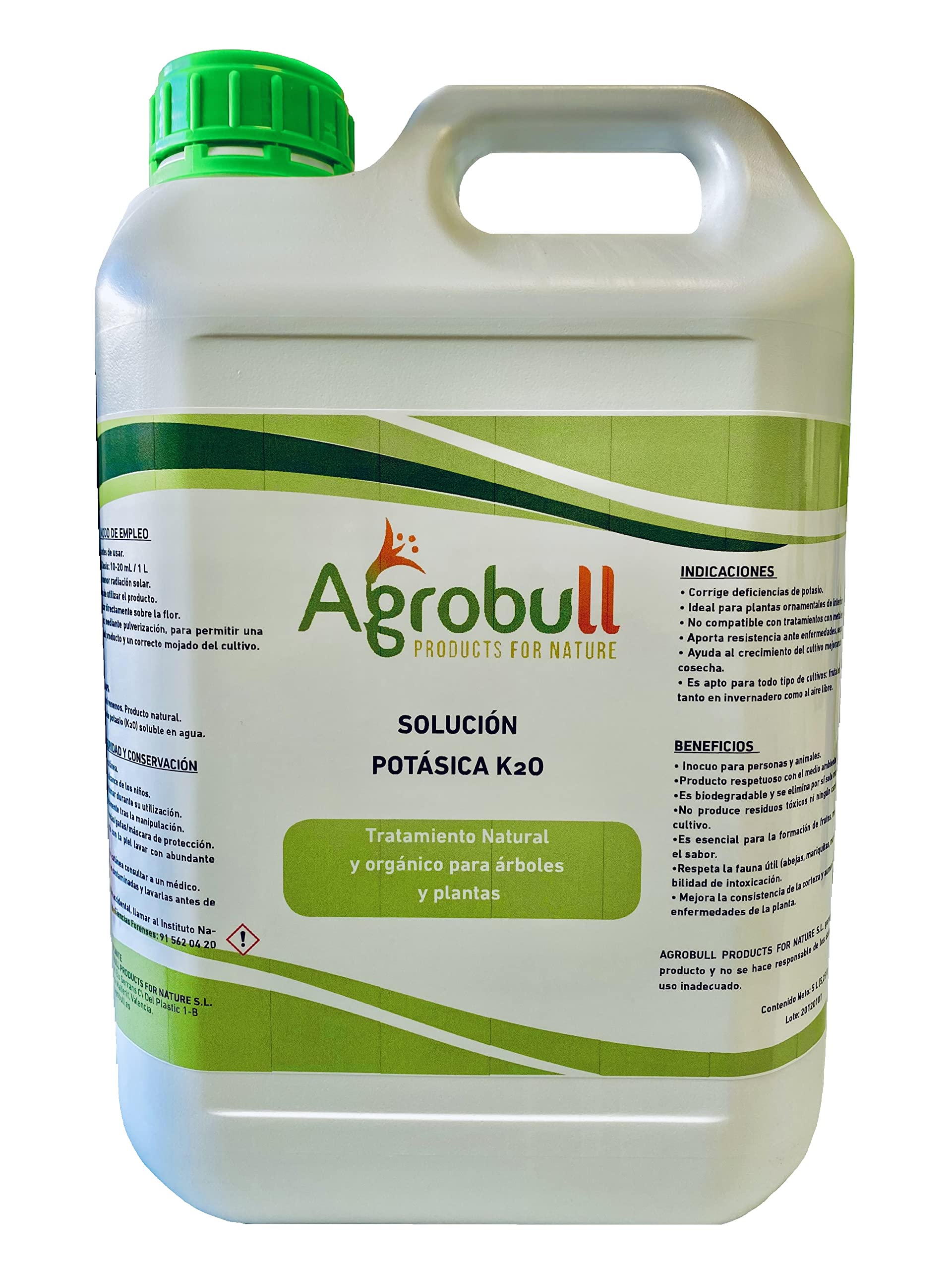 | AGROBULL | Jabón Potásico | Tratamiento Natural contra Las plagas | Fertilizante orgánico de Alta eficacia Biodegradable | (20 litros)