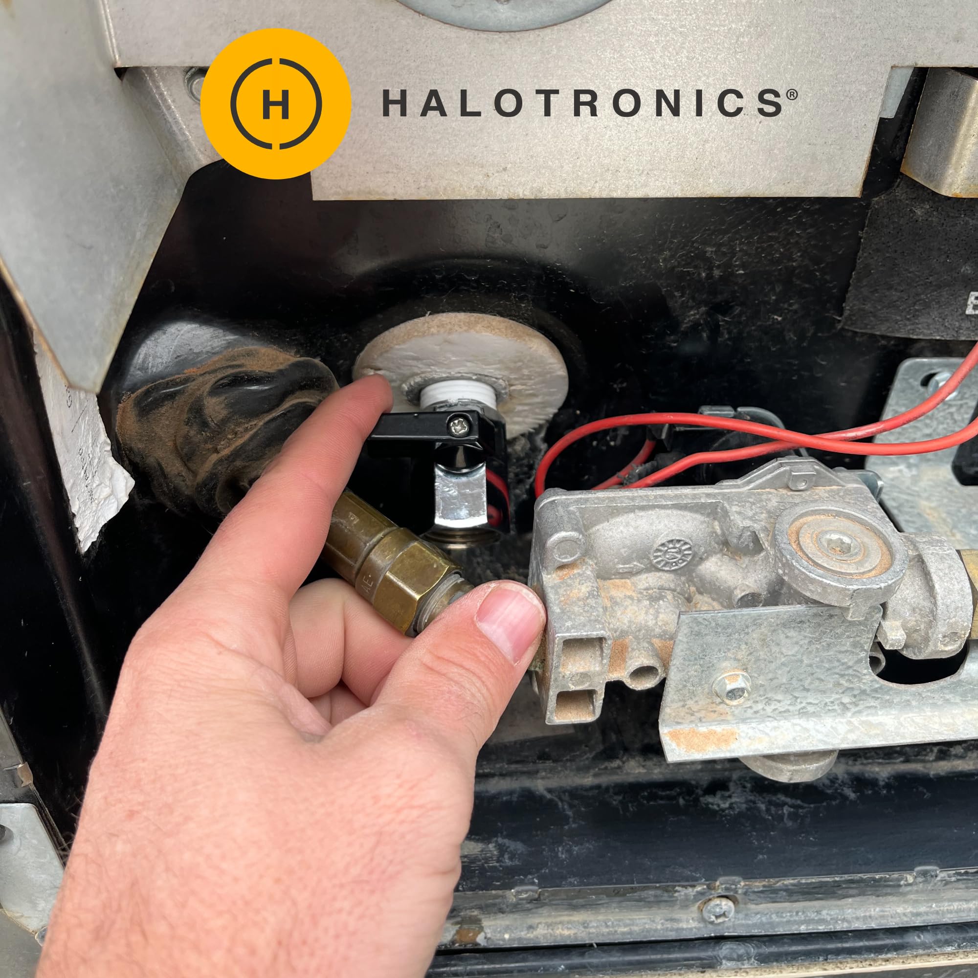 Halotronics Zawór spustowy ciepłej wody do kampera 1/5.1 cm - szeroki otwór, łatwy dostęp, zamiennik korka spustowego
