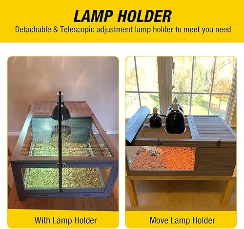 Miniatura 10 de Aivituvin Tortoise House - Recintos de madera para tortugas, jaula de reptiles para interiores y exteriores, versión actualizada