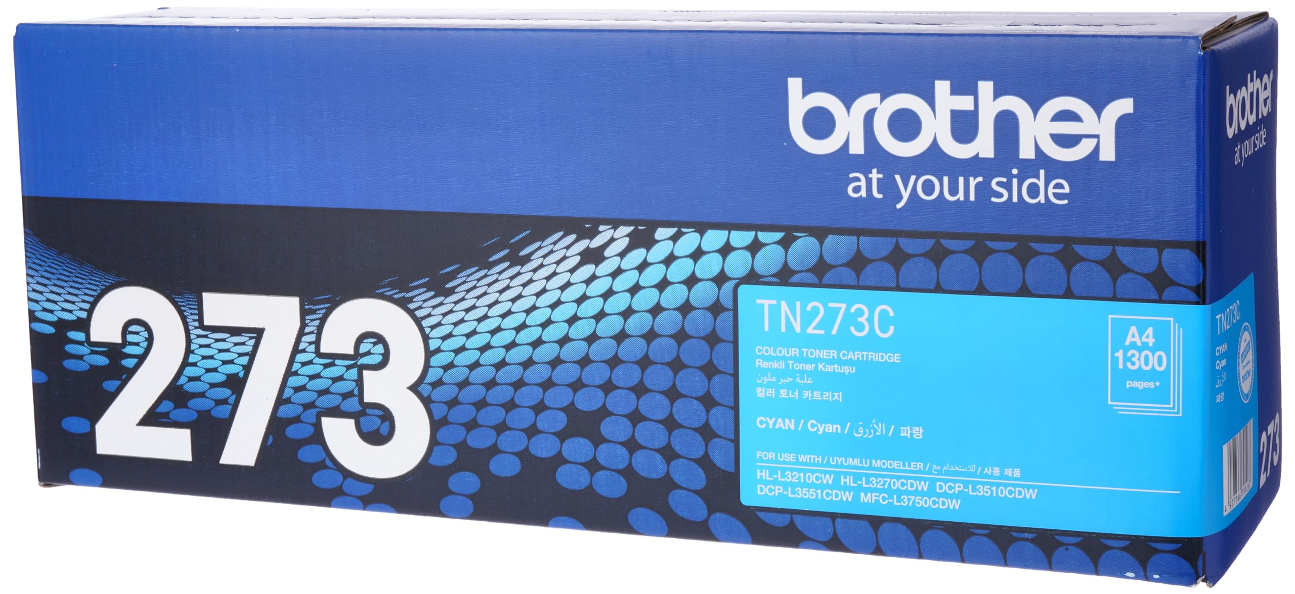 Brother Genuine TN273C Standard Yield Cyan Toner Cartridge, 1,300