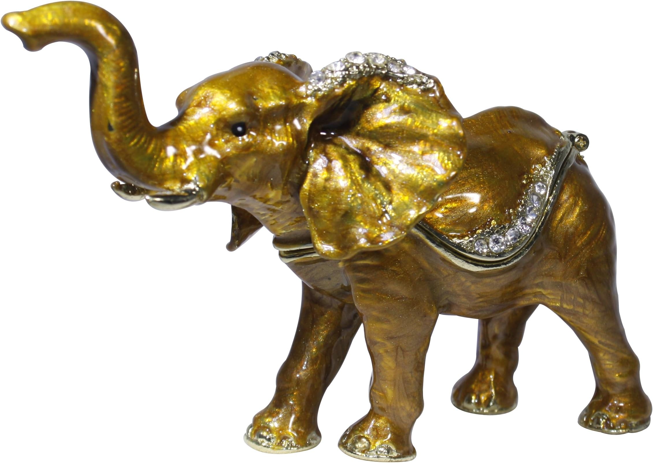 Brown Elephant Trinket Box