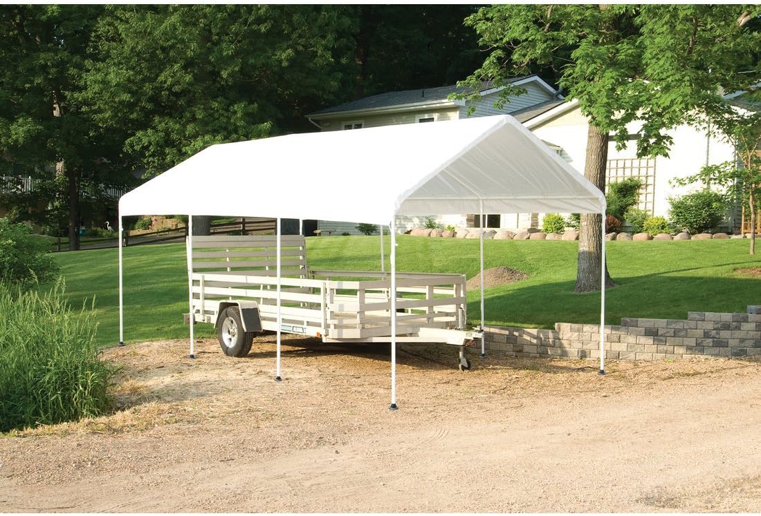 ShelterLogic 10 x 20 MaxAP Large Portable Garage 2in1 Kit Heavy-Duty Steel Frame Outdoor Canopy, Gazebo, or Carport Tent with Enclosure for Car, SUV, Truck, Boat, Tractor, White ShelterLogic 10 x 20 MaxAP Large Portable Garage 2in1 Kit Heavy-Duty Steel Frame Outdoor Canopy, Gazebo, or Carport Tent with Enclosure for Car, SUV, Truck, Boat, Tractor, White