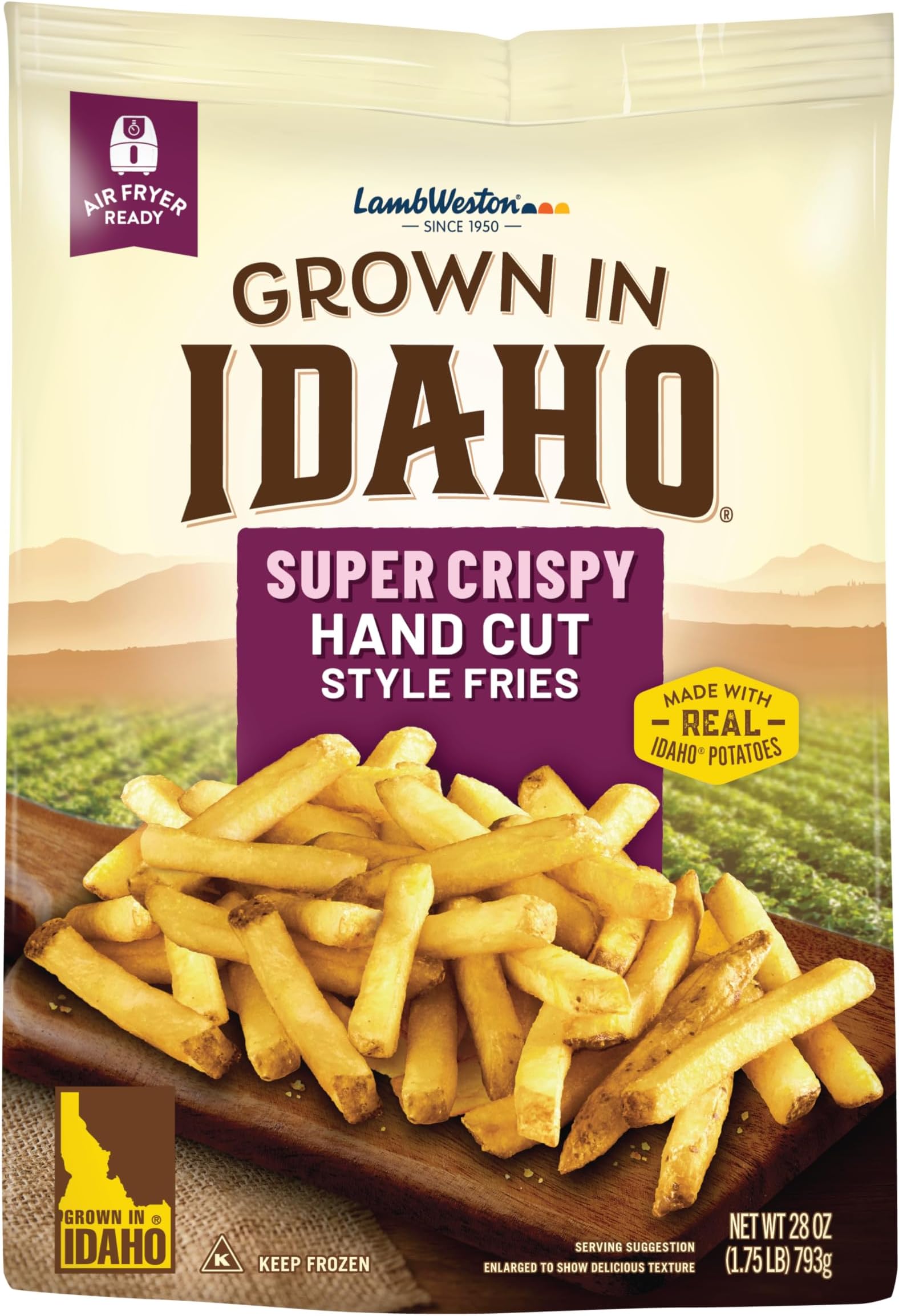 Grown in Idaho Hand Cut Style Fries, 28 oz (Frozen)