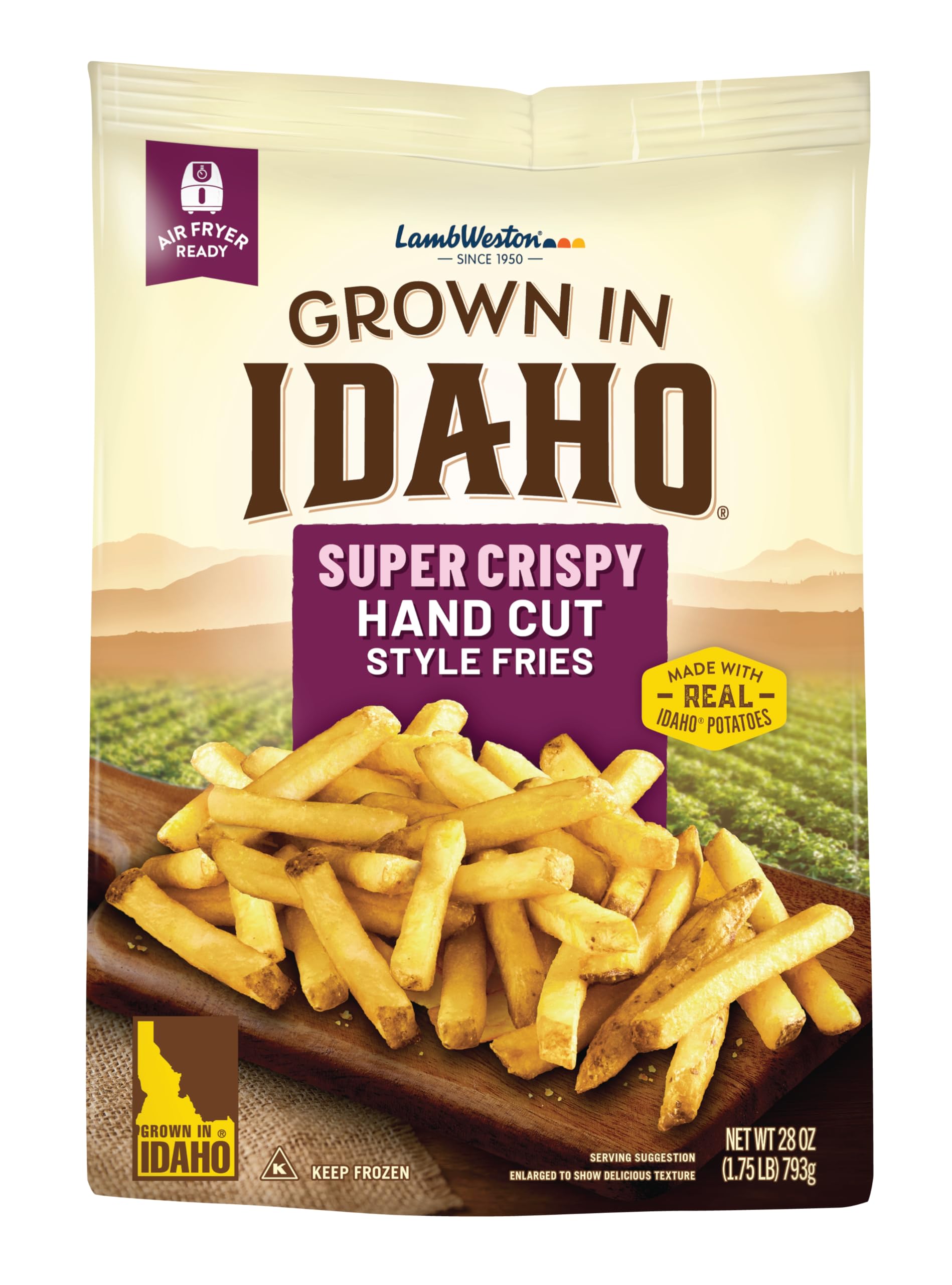 Grown in Idaho® Super Crispy Hand Cut Style Fries, 28oz (Frozen)