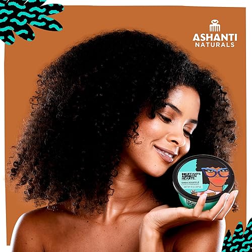 Miniatura 4 de Ashanti Naturals Manteca de karité batida perfumada para la piel  Manteca de karité cruda africana hidratante, aceite de almendras y coco (Soufflé