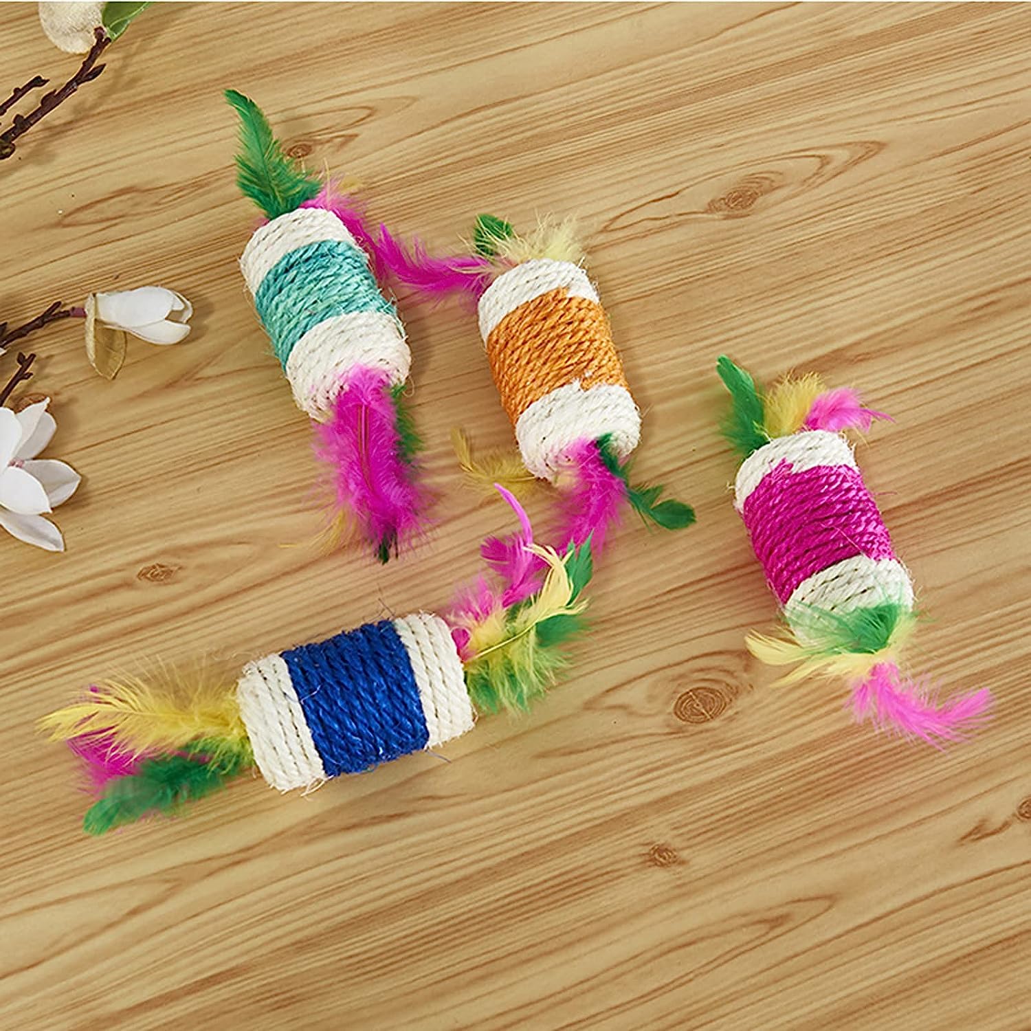 Dog Trust Cat Toys Shaped in cyclinder I Scratch Board Cat I Scratcher Toy for Cats,Interactive Cat Toy with Hanging Rope I Kitten Toys I Cat Accessories for Persian Cat (B0C7MYCW2H) Amazon Price History, Amazon Price Tracker