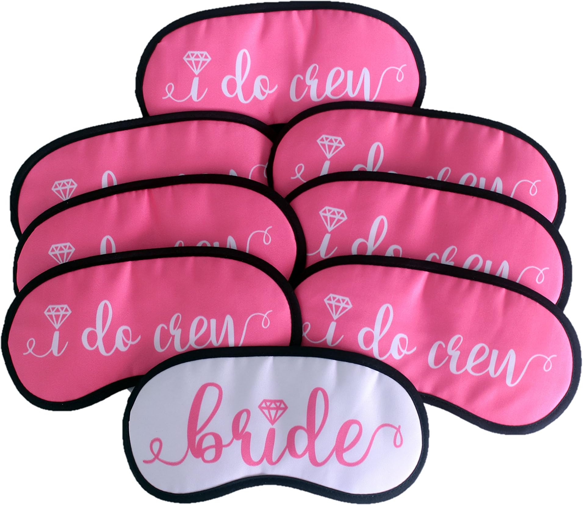 Bride and Bridesmaids Sleep Mask Gift Set : Set of 8 - Bachelorette Party Supplies, Favors, Decorations, Bride Tribe, Bachelorette Party Gifts, Bachelorette Party Accessories, Bride to be Party Pack