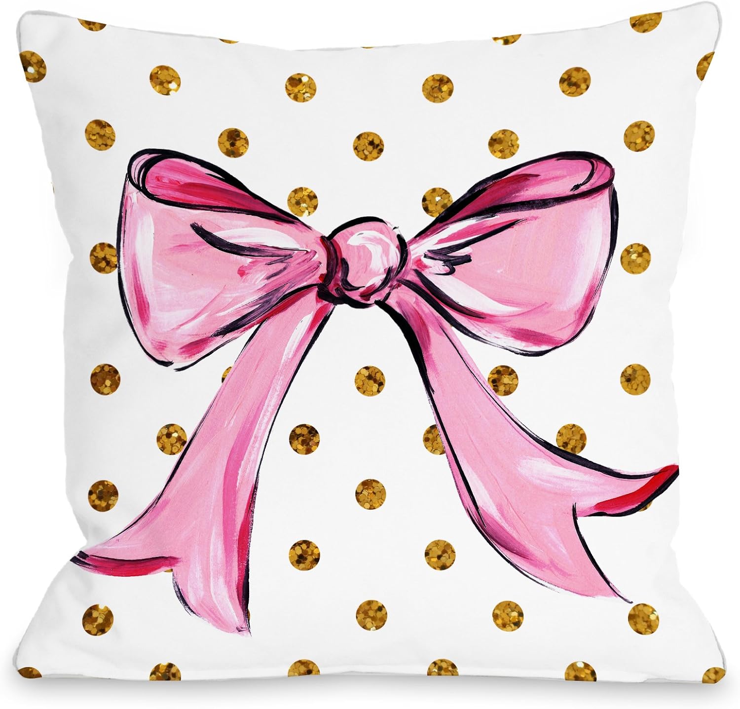 gold bow pillow