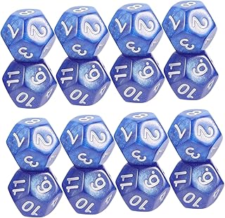 WHAMVOX Strixhaven 20 Pçs 12 Dados Mini Brinquedo Role Playing Dados Brinquedos De Mesa Brinquedos De Dados Suprimentos Para Jogos De Dados Acrílico Azul Dados De Mesa Dados