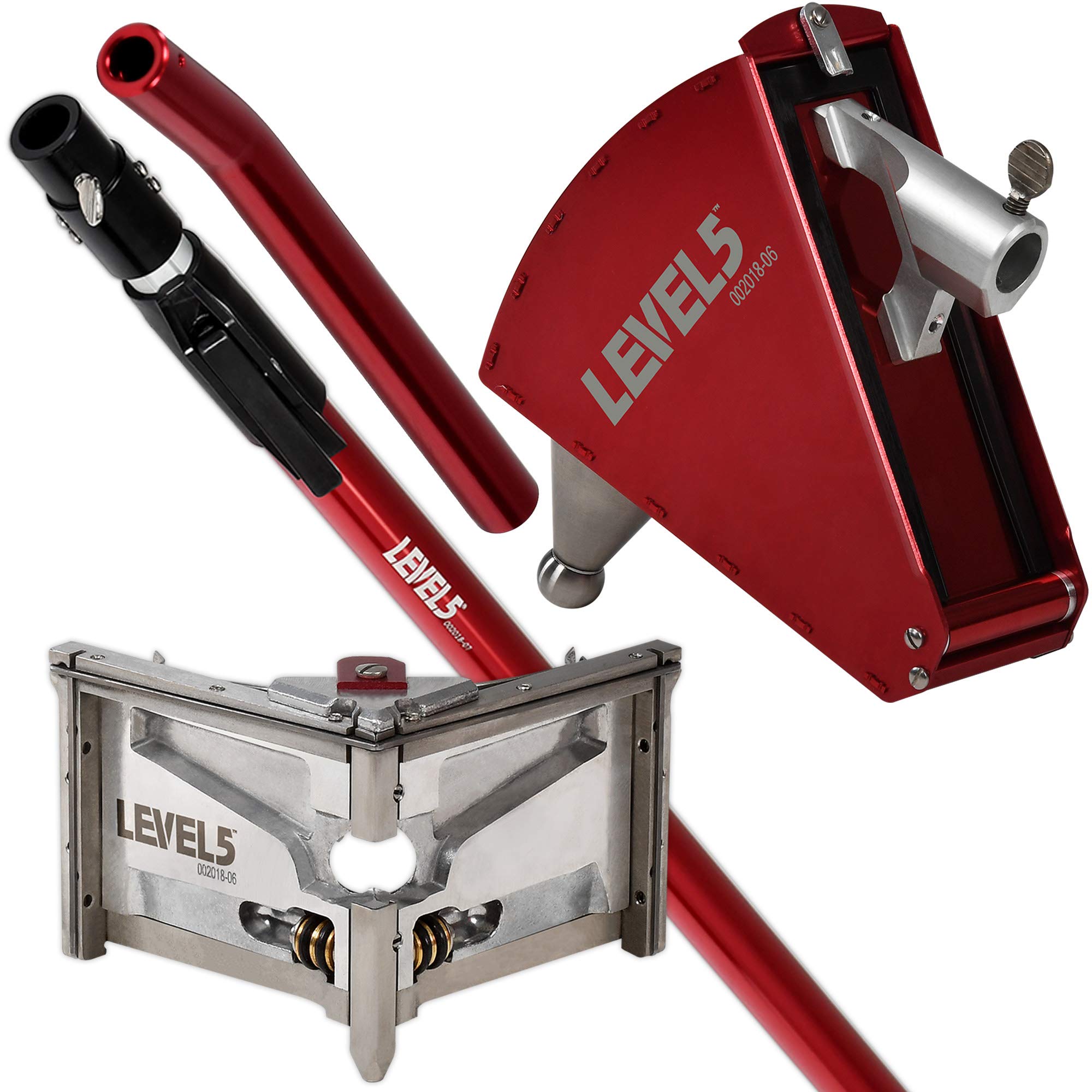 8-Inch Corner Applicator Box + 3-Inch Corner Finisher + 40 - 58-Inch Extendable Handle - LEVEL5 | Pr