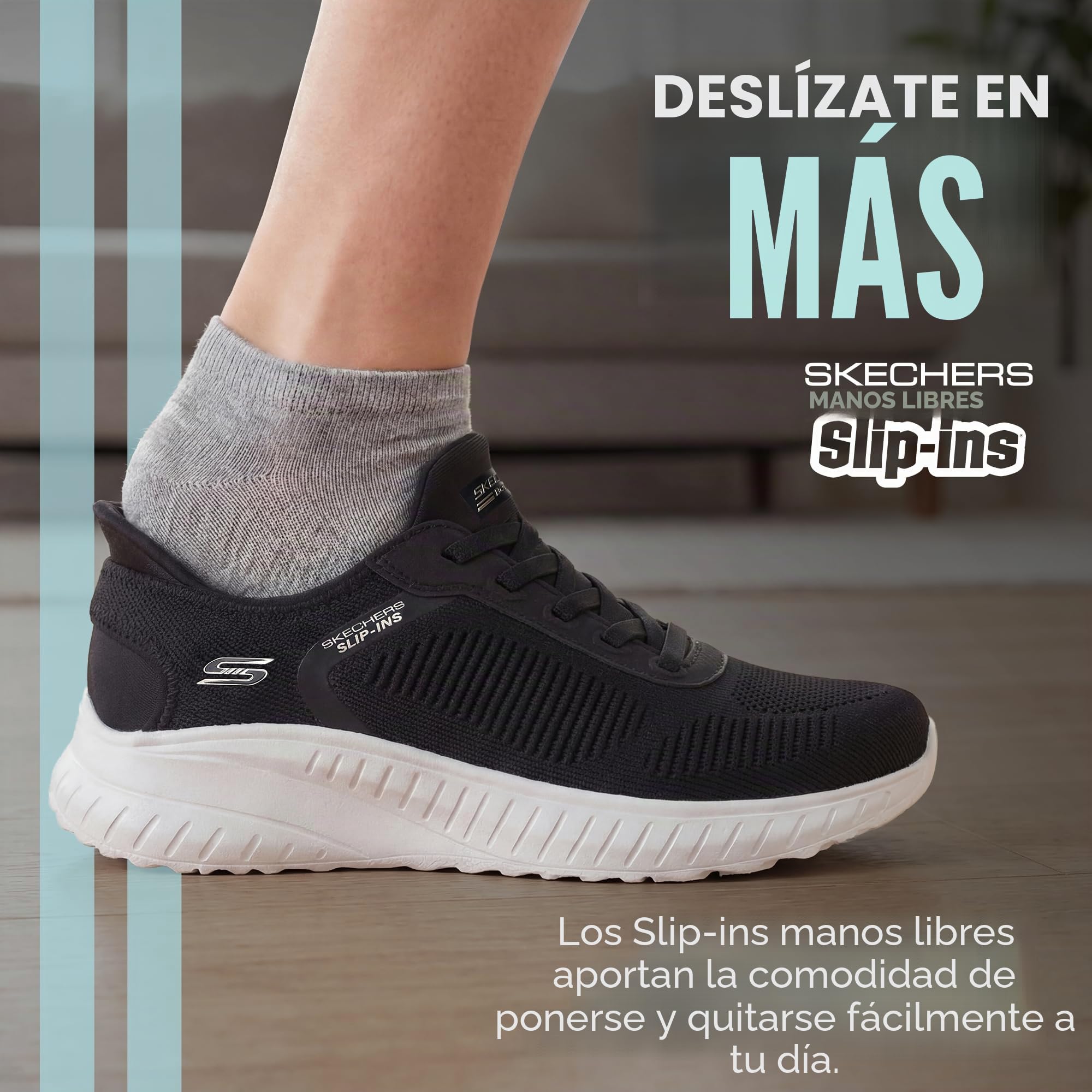 Skechers Mujer Bobs Squad Chaos Current Muse Slip-In Entrenador