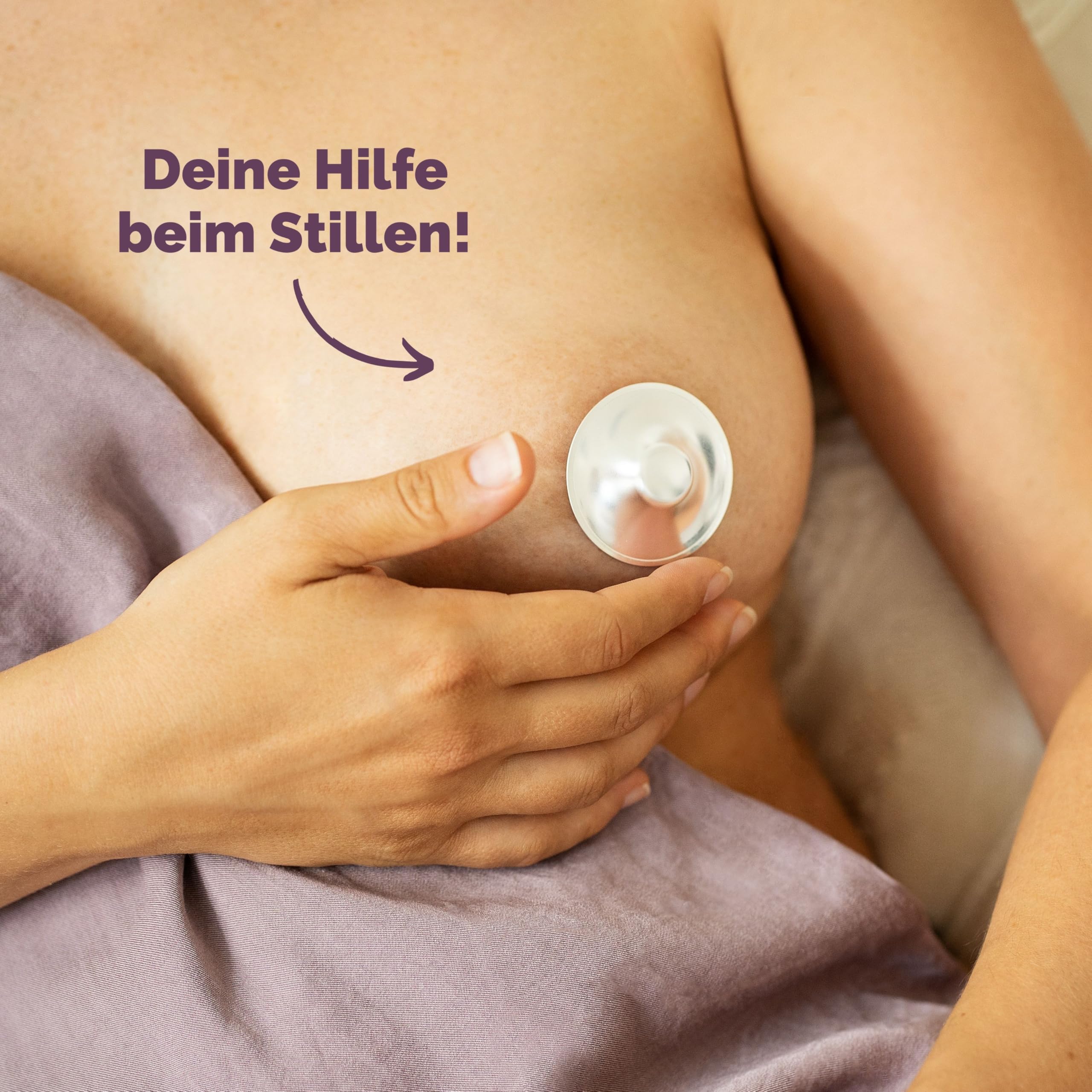 Livella | Silberhütchen aus 999er Silber mit 2x Comfort-Ring | Made in Germany | Hilfe bei gereizten Brustwarzen | Unterstützt feuchte Wundheilung beim Stillen | Wochenbett Stillhütchen (2 Stück)