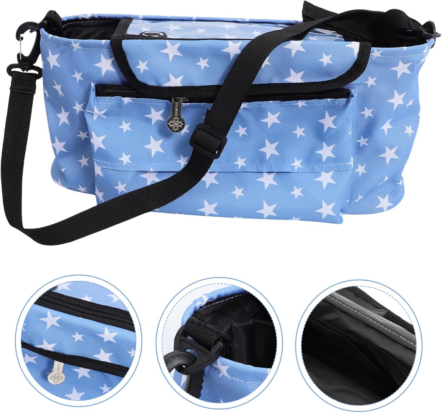 Multi-Functional Baby Stroller Organizer Bag Insulated Bottle Holders Waterproof Diaper Storage Portable Caddy for Parents On-the-Go