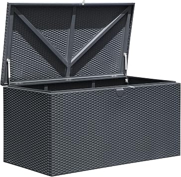 Arrow 4 x 2 x 2 Spacemaker Anthracite 134 Gallon Hot-Dipped Galvanized Steel Storage Deck Box