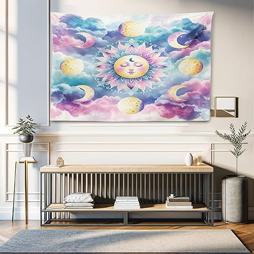 Miniatura 126 de Ambesonne Tapiz vintage, detalles de relojes mecánicos, diseño steampunk, diseño steampunk, para colgar en la pared para dormitorio, sala de estar,