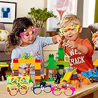 Vista 3 de Hxezoc 12 piezas de ladrillos de construcción DIY gafas bloques de construcción juegos para niños Bloque de construcción creativo suministros