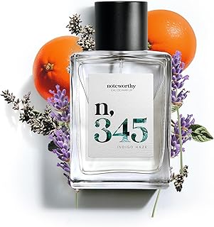 Noteworthy n,345 Indigo Haze Eau De Parfum – Blood Orange, Lavender, Patchouli | Sophisticated, Warm Fragrance for Any Occasion | Long-lasting Unisex Perfume for Women & Men (100ml)
