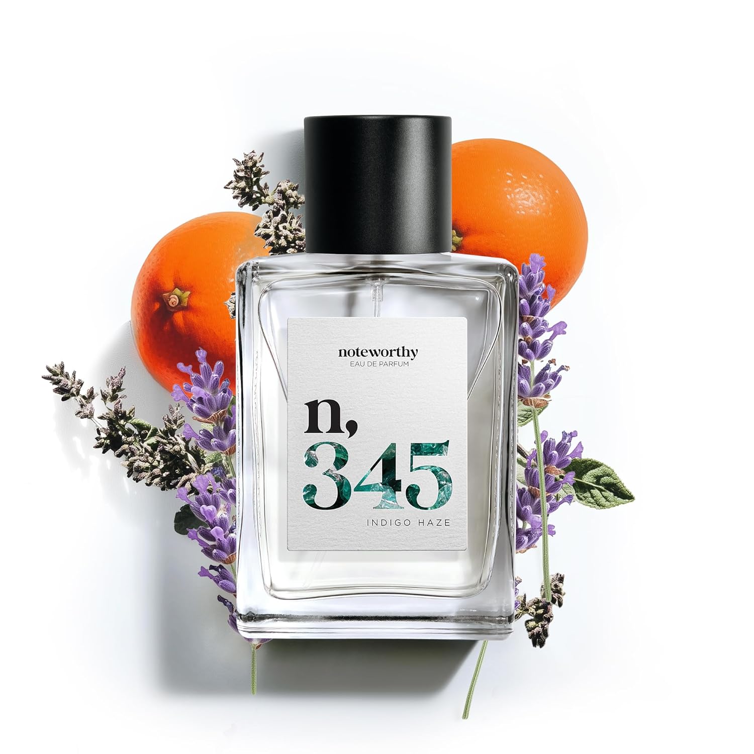 Noteworthy n,345 Indigo Haze Eau De Parfum – Blood Orange, Lavender, Patchouli | Sophisticated, Warm Fragrance for Any Occasion | Long-lasting Unisex Perfume for Women & Men (100ml)