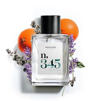 Noteworthy n,345 Indigo Haze Eau De Parfum Blood Orange, Lavender, Patchouli | Sophisticated, Warm Fragrance for Any Occasion | Long-lasting Unisex Perfume for Women & Men 100ml