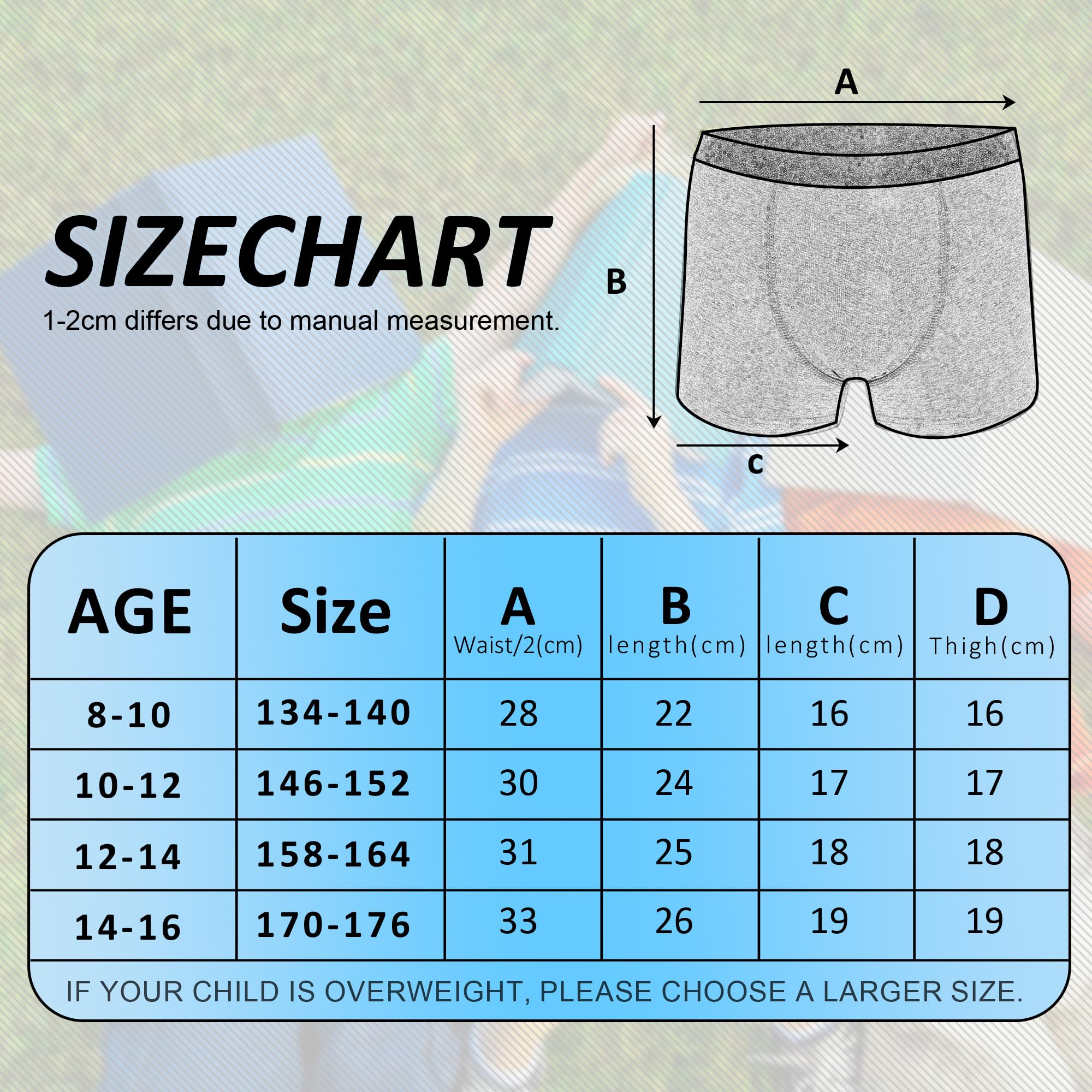 Uizuooy Lot de 6/12 Boxer Enfant Garçon sous-Vêtements pour Garçons Riches en Coton,Doux,Léger et Résistant