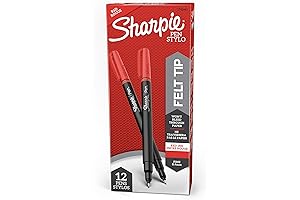 Sharpie Fine Point Pens in Red, Pack of 12