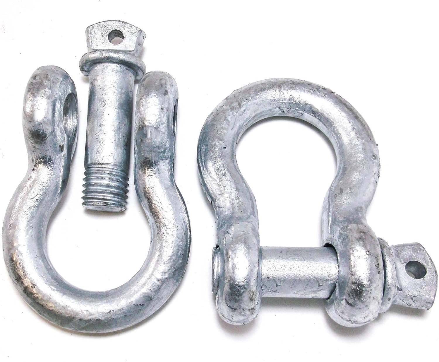 Red Hound Auto 2 Shackles 3/4 Inches Galvanized D Ring Marine Anchor Bow with Screw Pin 4.5 Ton