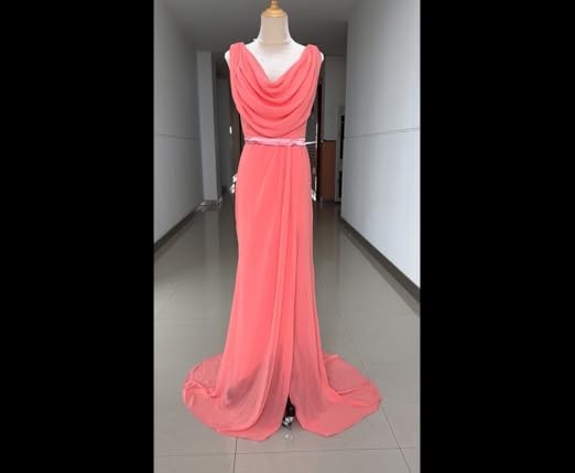 Women's V Neck Chiffon Bridesmaid Dresses with Slit Formal Evening Party  Dress for Wedding Mermaid Prom Dresses Lavender Size 20 at Amazon Women's  Clothing store