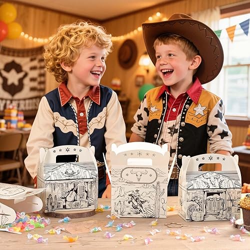 Miniatura 82 de WERNNSAI Paquete de 12 cajas de fiesta de dinosaurios, decoraciones de cumpleaños de dinosaurios, cajas de recuerdo de fiesta de dinosaurios